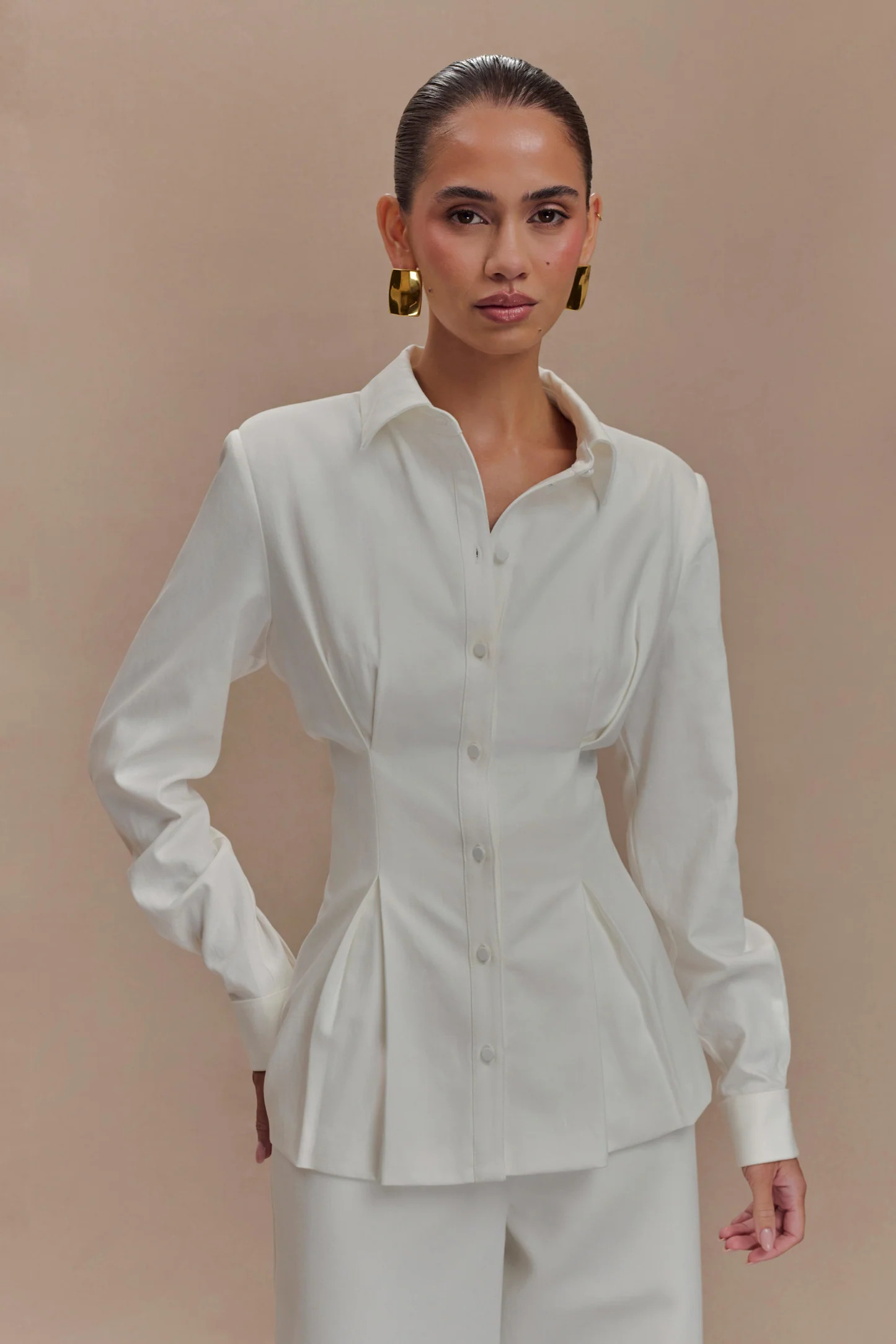 Oversized Shirt - White | MESHKI US