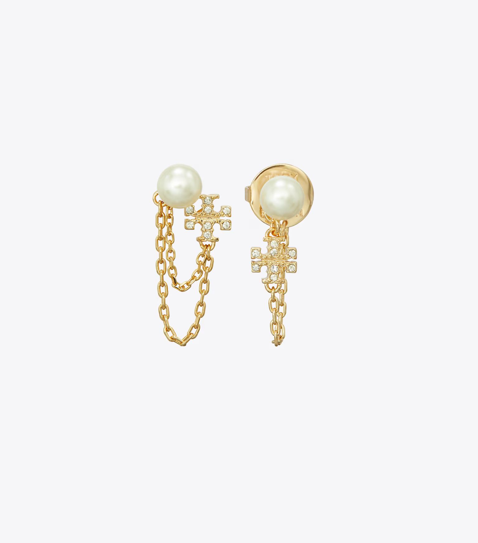 Kira Pearl Chain Earring: Women's Designer Earrings | Tory Burch | Tory Burch (US)