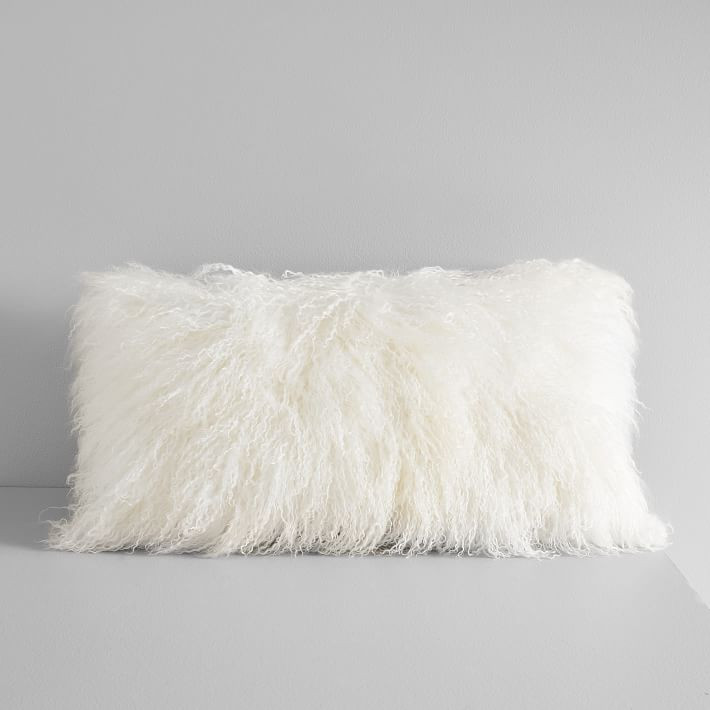 Mongolian Lamb Pillow Covers | West Elm (US)