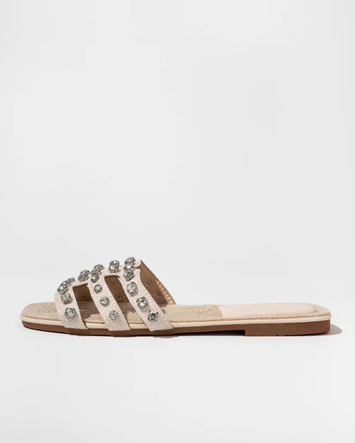 Lawson Woven Embellished Sandal - Natural - SALE | VICI