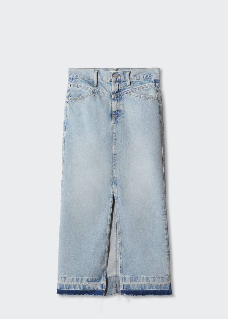 Denim long skirt | MANGO (US)