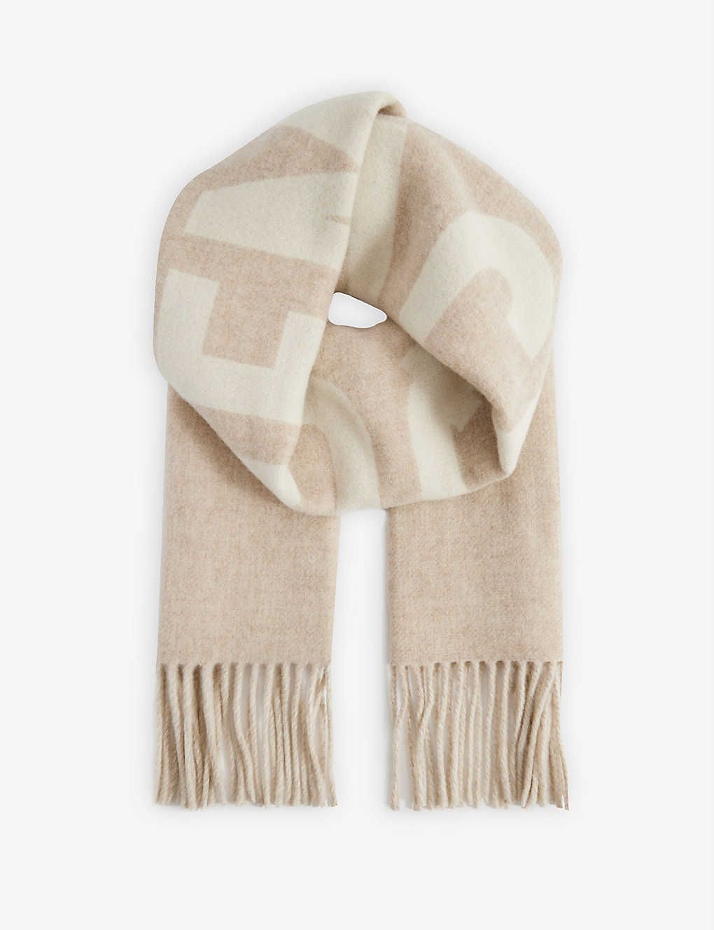 L'echarpev logo-print wool scarf | Selfridges