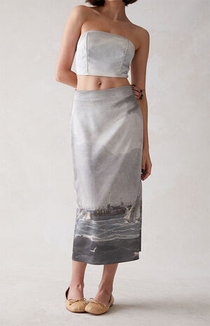 The Met x PacSun Satin Midi Skirt | PacSun
