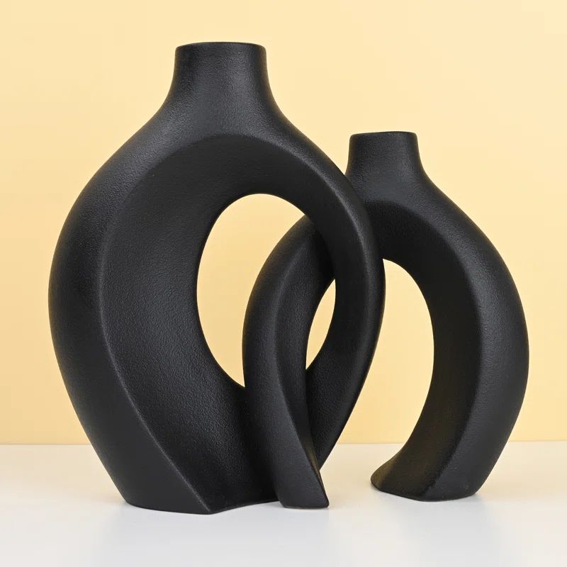 Christiam 2 Piece Handmade Ceramic Table Vase | Wayfair North America