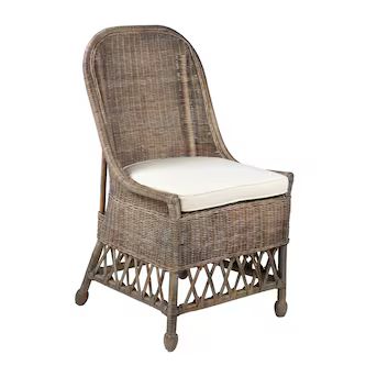 East at Main Casual Polyester/Polyester Blend Side Chair (Rattan Frame) | Lowe's