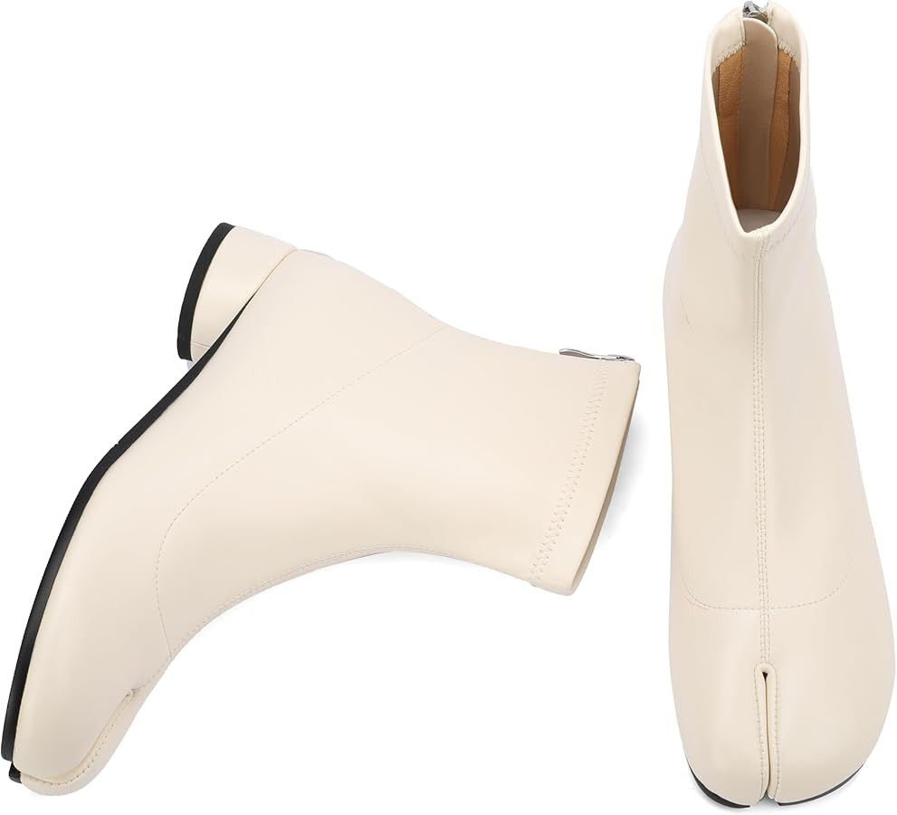 Tabi Boots Split Toe Ankle Boots for Women Japanese Ninja Shoes Low Heel Block Heels Booties Arti... | Amazon (US)