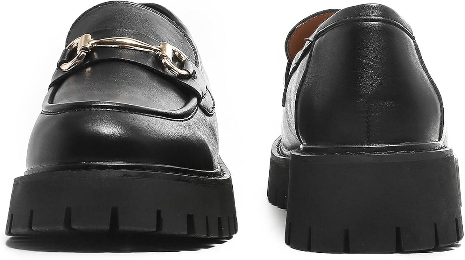 Chunky Loafers Women Platform Loafers for Women Chunky Heel Lug Sole Loafers for Women Slip ons R... | Amazon (US)