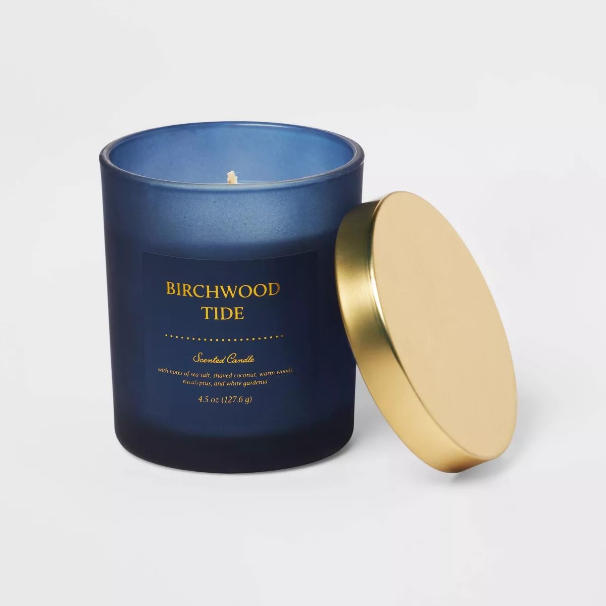 Colored Glass Candle Birchwood Tide Blue - Threshold™ | Target