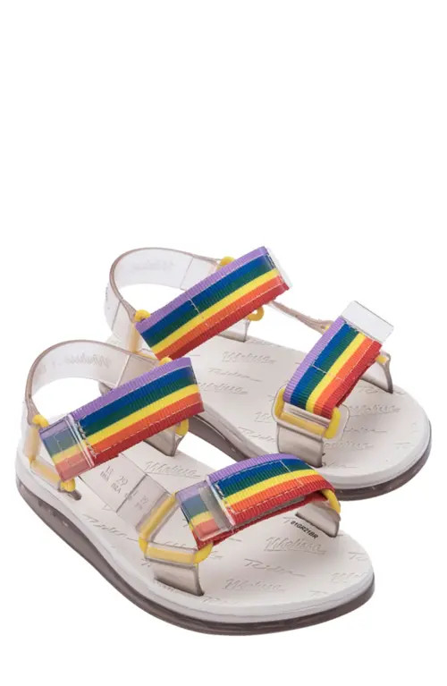 Melissa Papete Rider Sandal in Beige/Beige/Rainbow at Nordstrom, Size 2 M | Nordstrom