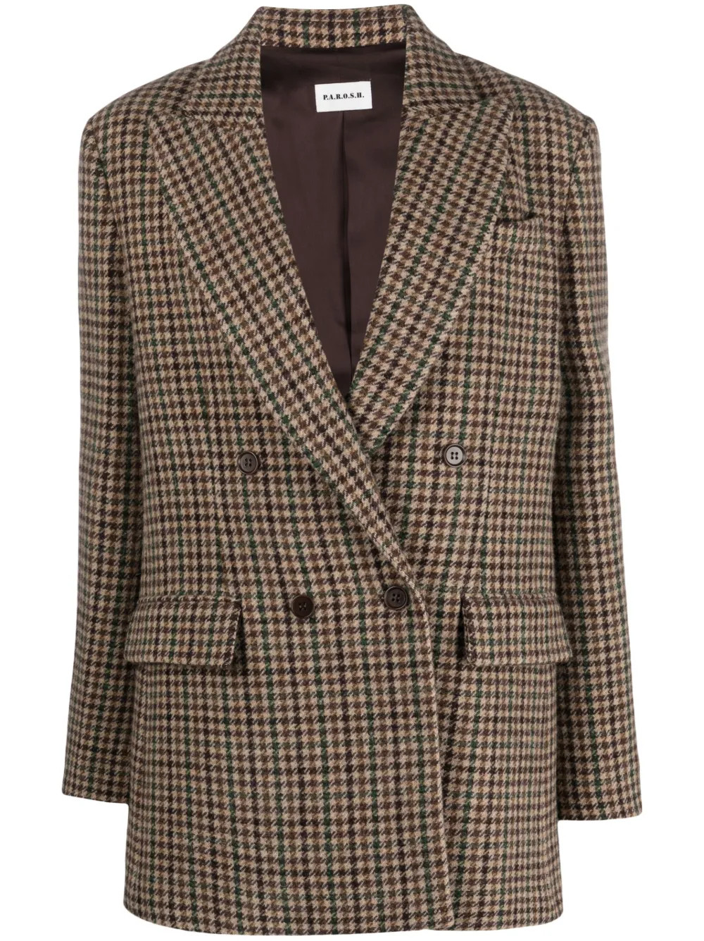 houndstooth-pattern double-breasted blazer | Farfetch Global