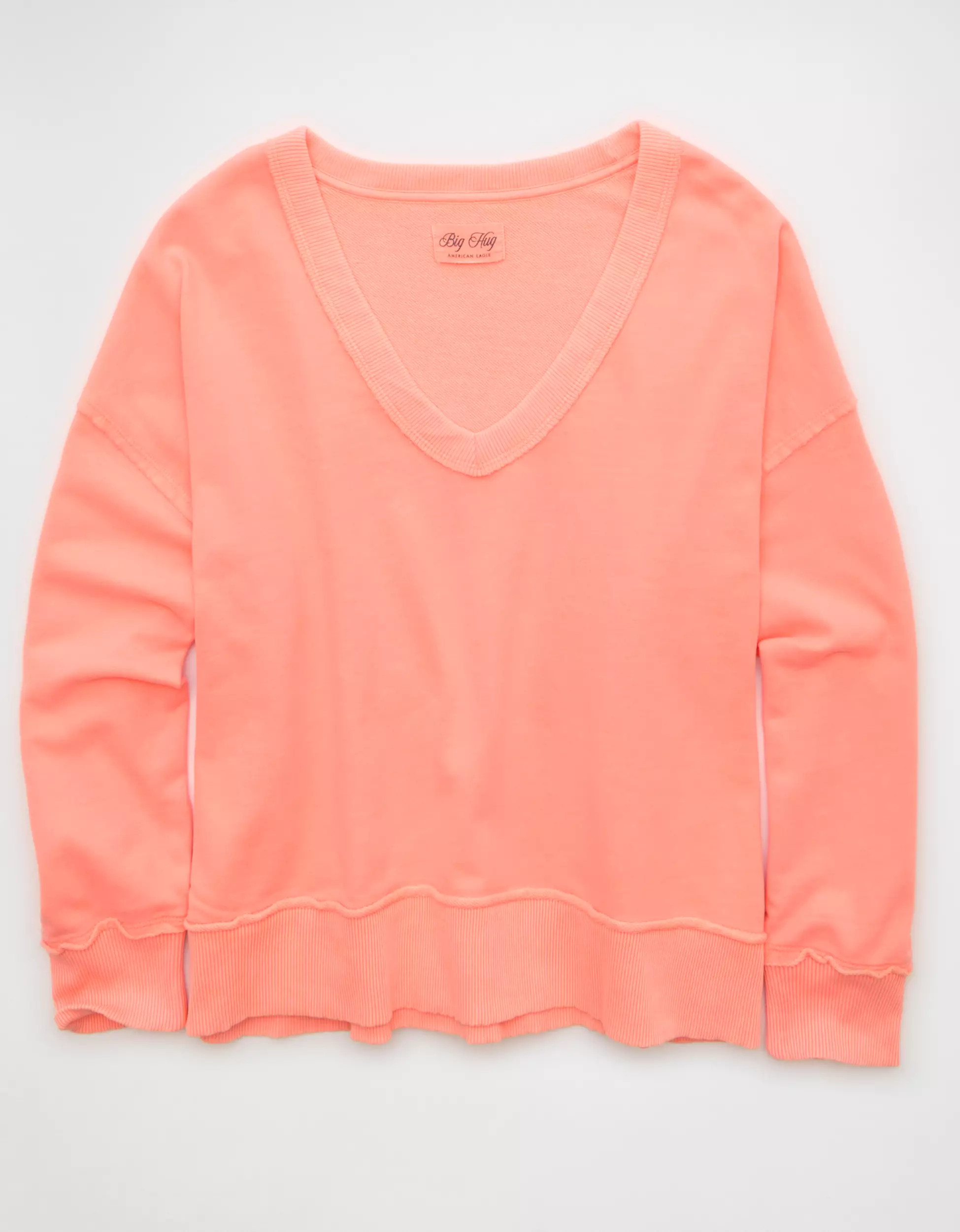 AE Big Hug V-Neck Sweatshirt | American Eagle Outfitters (US & CA)