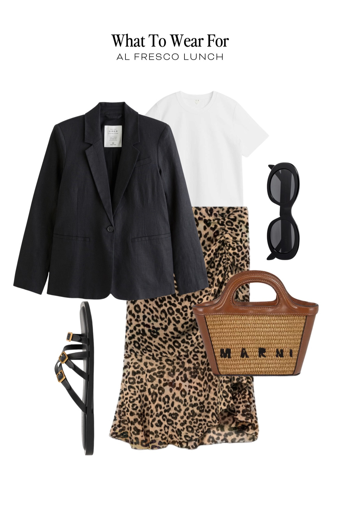Styling a white T-shirt 🤍

Smart casual, leopard print, midi skirt, black blazer, sandals, marni bag, summer outfit

#LTKsummer #LTKeurope #LTKstyletip