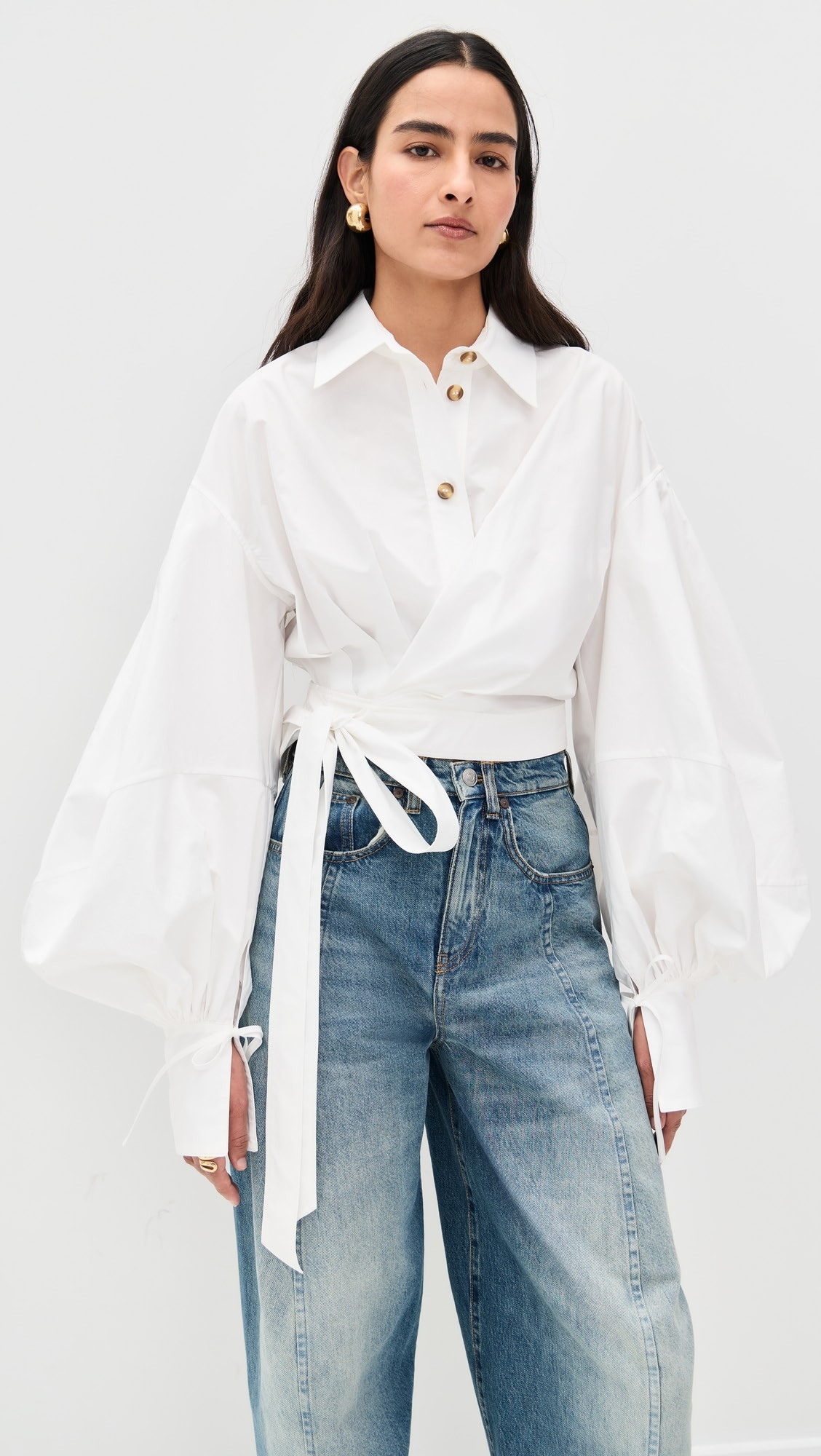 Zimmermann Rebellion Poplin Wrap Blouse | Shopbop | Shopbop
