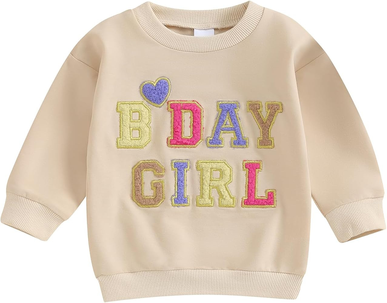 Kayotuas Birthday Shirt for Toddler Baby Boy Girl Cute Colorblock Letter Sweatshirt Long Sleeve C... | Amazon (US)
