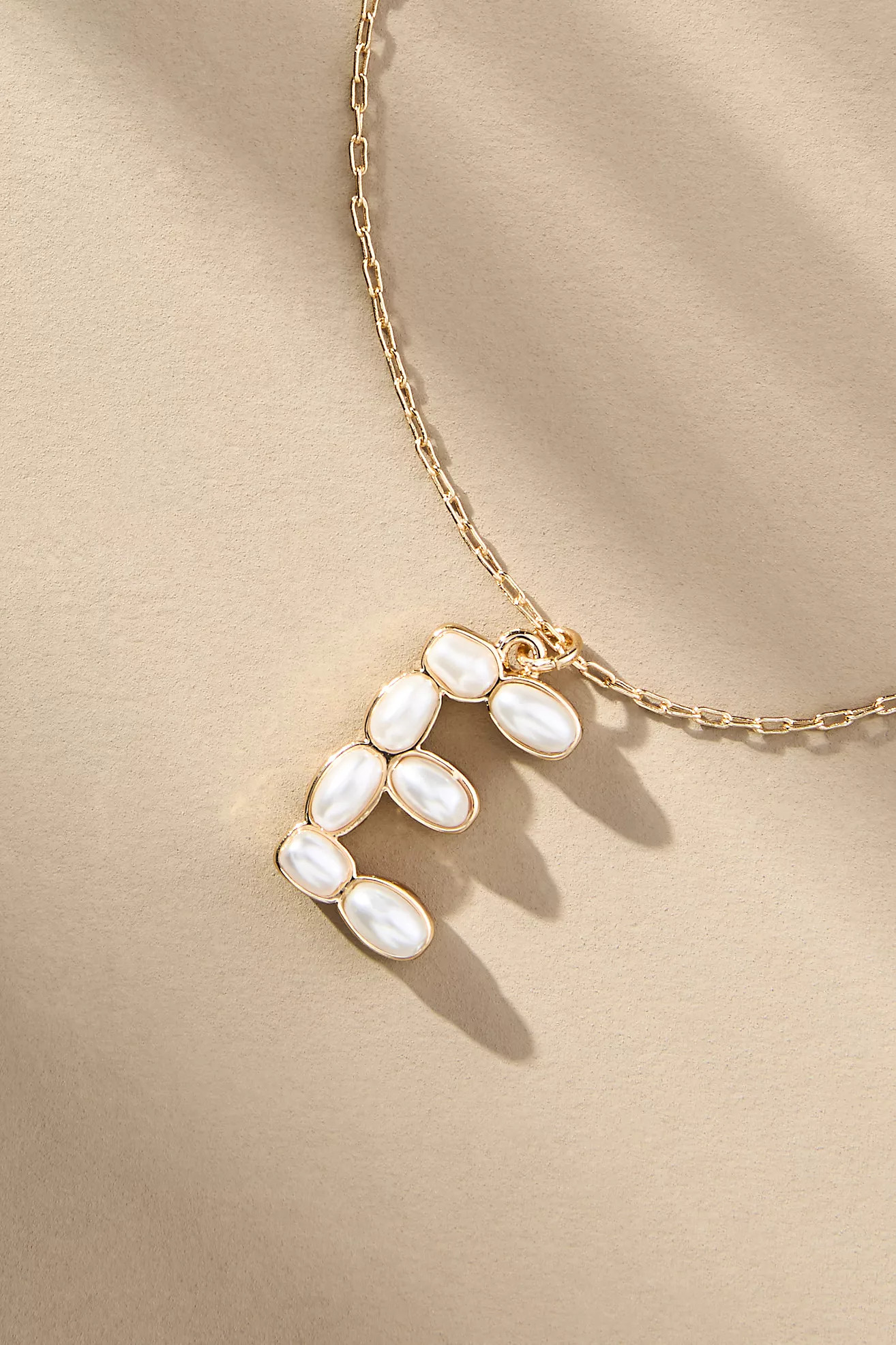 Pearl Monogram Chain Necklace | Anthropologie (US)