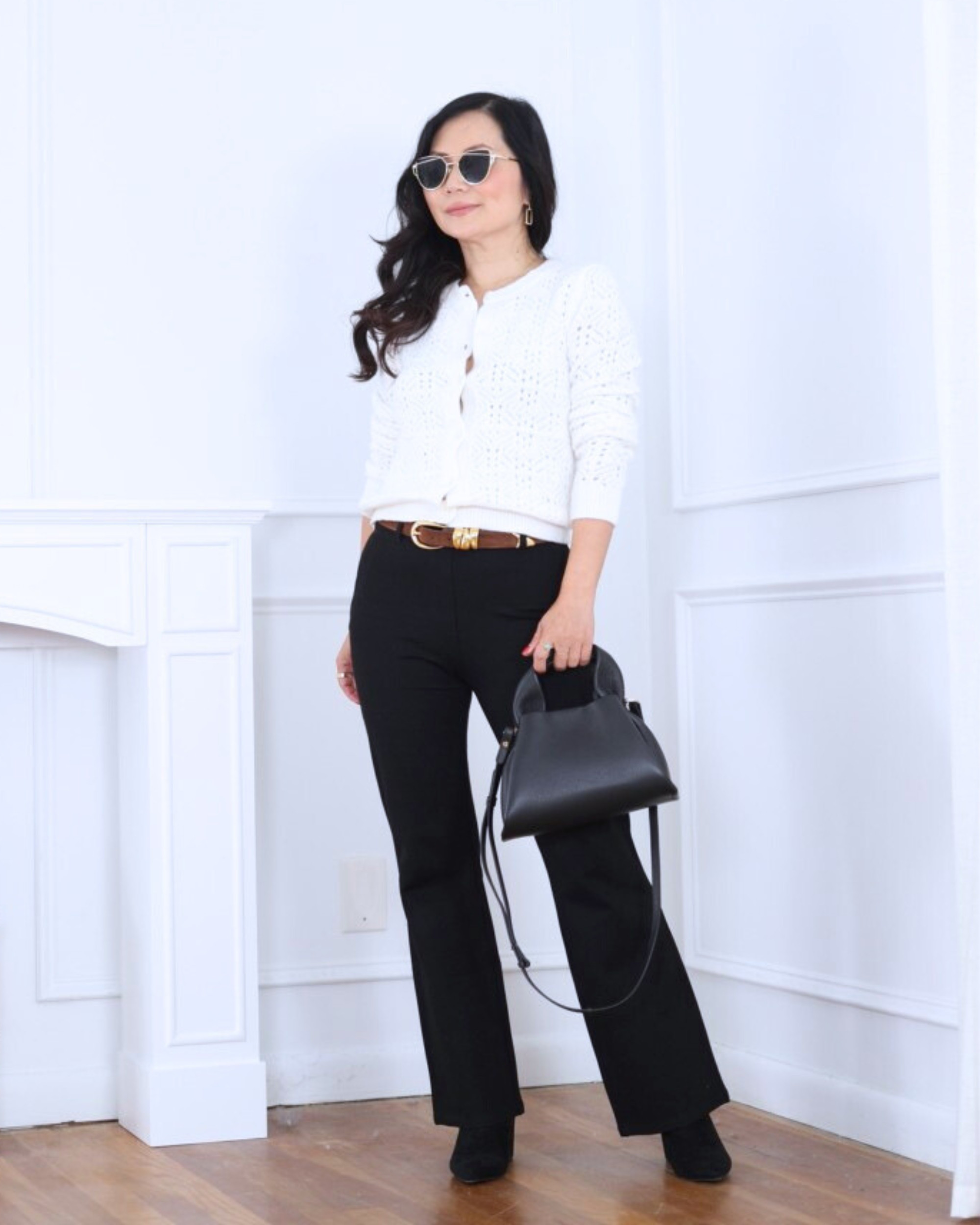 Casual yet polished — this pointelle cardigan from Loft paired with bootcut pants, a bag from Quince, and black booties is my go-to for cozy, stylish days. Simple, effortless, and perfect for running errands or coffee dates! I’m 5’2, wearing size XS.

#LTKOver40 #LTKPetite #LTKootd