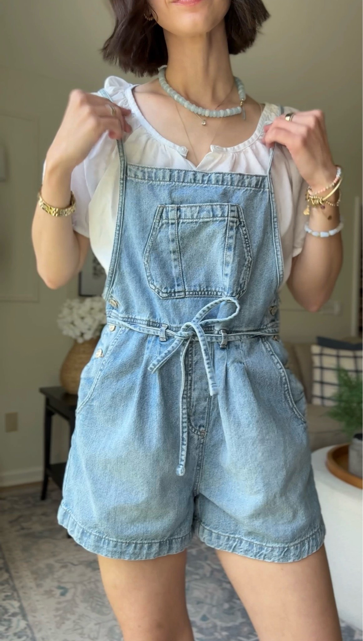 Wearing m in overalls 
Wearing s in top

Fourth of July outfit // red white and blue

#LTKgrwm #LTKootd #LTKSeasonal