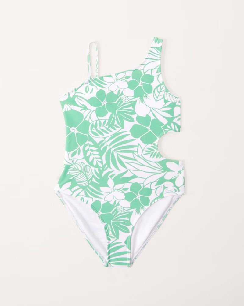asymmetrical cutout one-piece swimsuit | Abercrombie & Fitch (US)