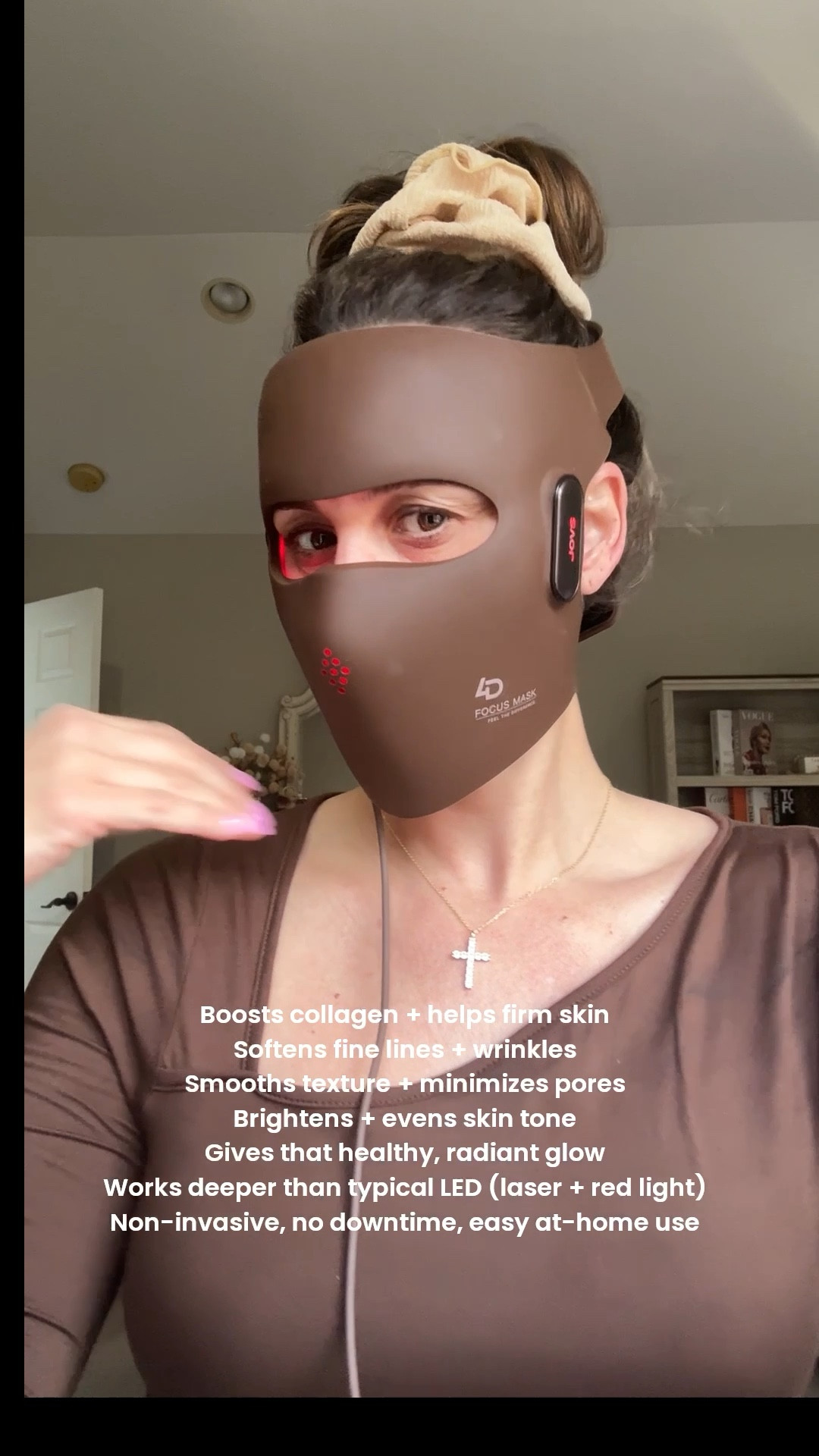 Real talk- I still get my professional laser facials done yearly. This helps at home maintenance! 

Use code Sandra160 to save $160 https://jovs.com/products/jovs-4d-laser-light-therapy-mask-fda-certification

This is a consistency tool. Not overnight magic.
Perfect for over 40 skin to support firmness + glow.

#LTKBeauty #LTKselfcare #LTKOver40