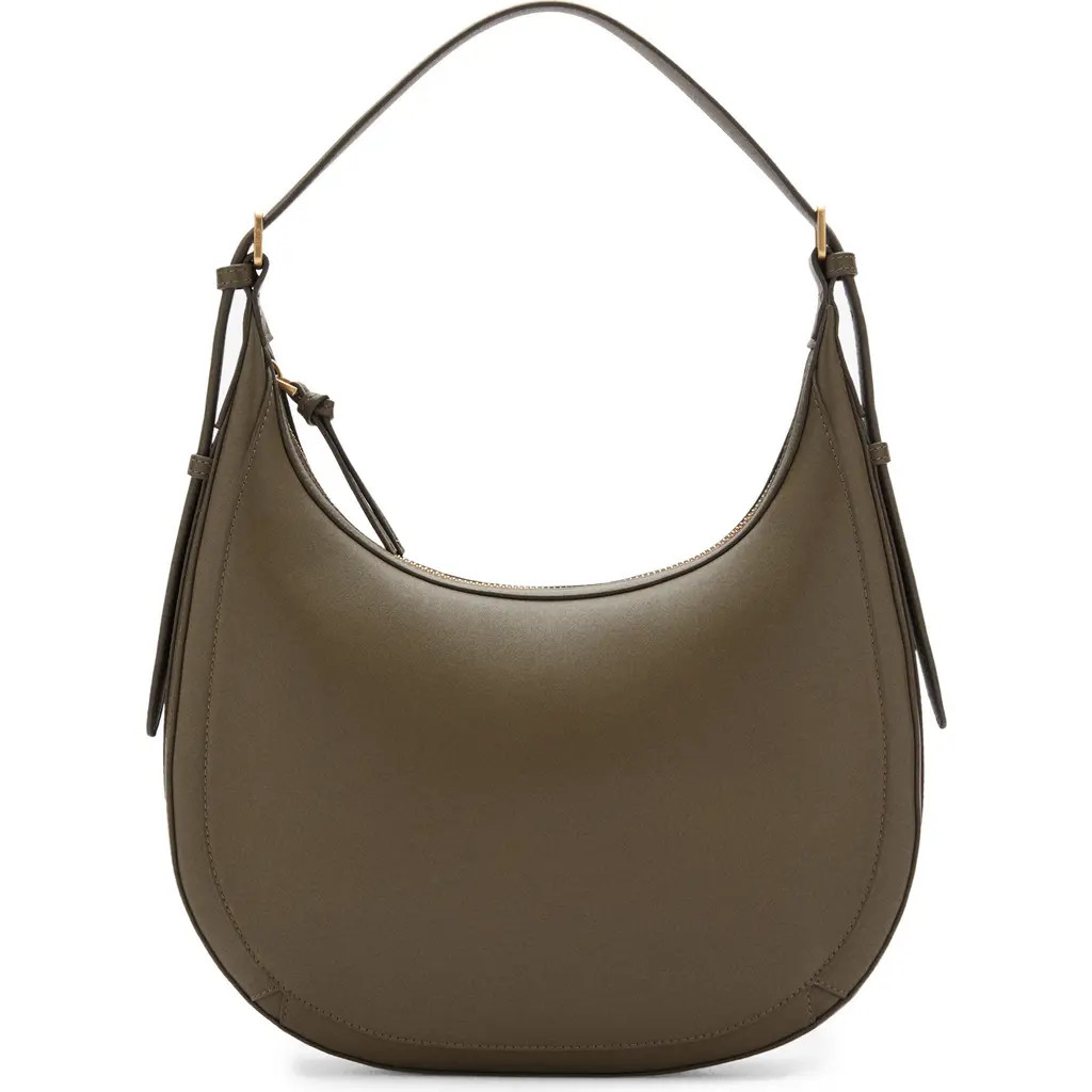 MANGO Faux Leather Shoulder Bag in Khaki Green at Nordstrom | Nordstrom