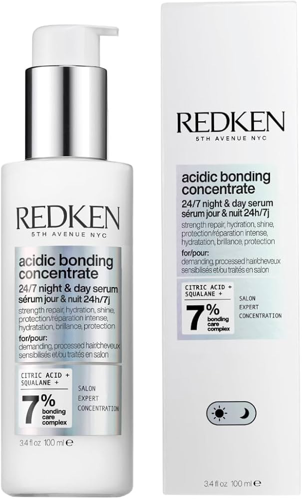 Redken Acidic Bonding Concentrate 24/7 Night & Day Serum For Damaged Hair - Nourishes & Restores,... | Amazon (US)