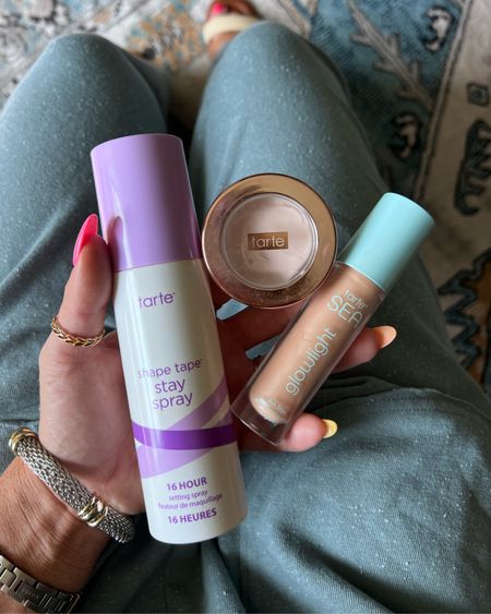 Current must haves from Tarte! This primer has become a holy grail, fills pores and blurs them. Amazing setting spray & the glow light looks pretty under makeup or alone! 

#LTKunder50 #LTKbeauty #LTKFind