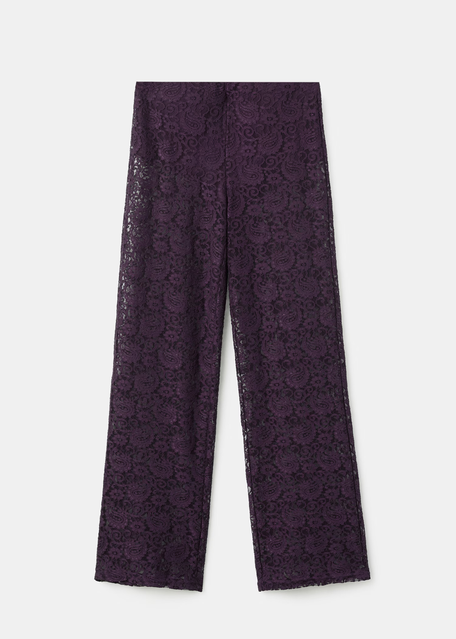 Straight-fit lace pants - Women | MANGO USA | Mango (US/MX/AU)