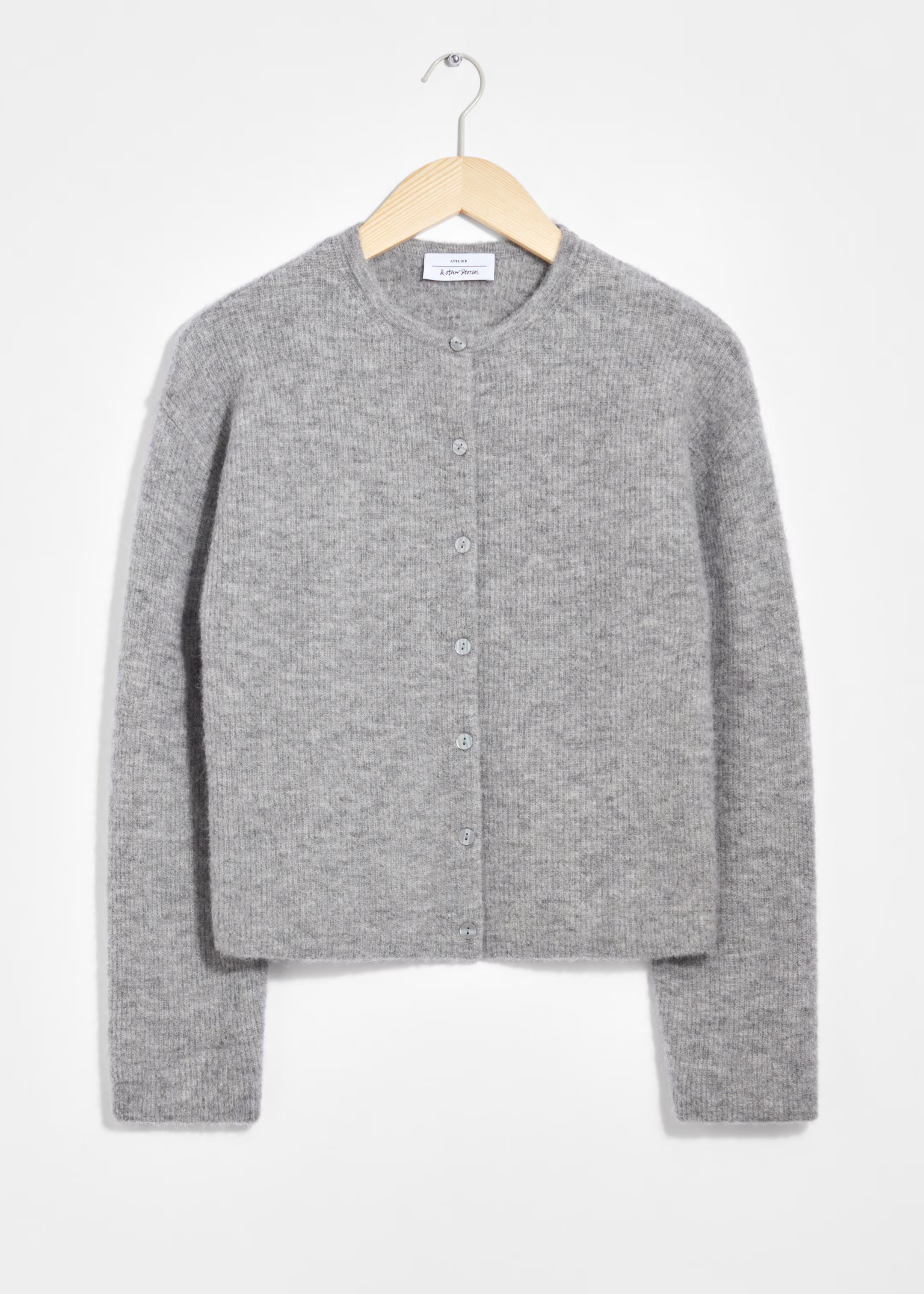 Alpaca-Blend Knitted Cardigan - Grey - & Other Stories GB | & Other Stories UK