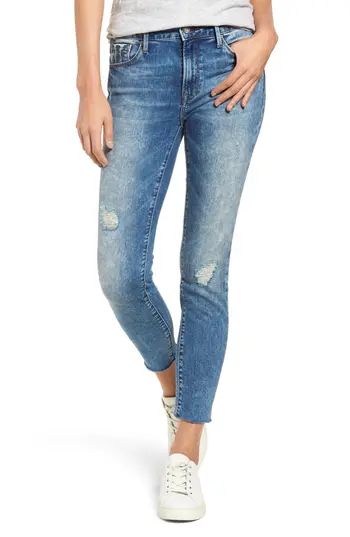 Women's Mavi Tess Distressed Raw Edge Jeans, Size 29 - Blue | Nordstrom