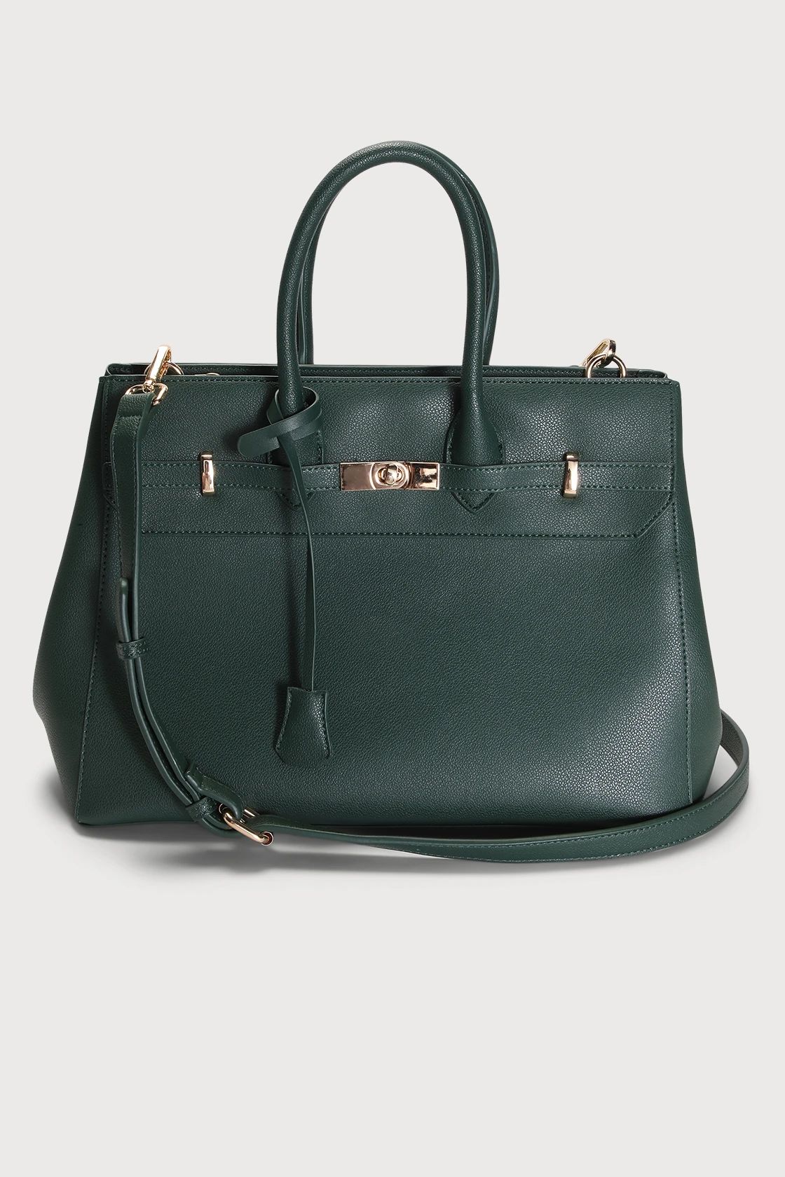Big Time Style Dark Green Tote Bag | Lulus (US)