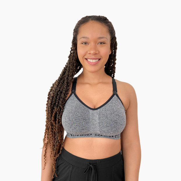 Kindred Bravely Sublime Support Low Impact Nursing & Maternity Sports Bra in Heather Grey Size 1 X Busty | Nylon | Babylist