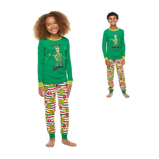 Dr. Seuss Grinch Family Matching Pajamas Little & Big Unisex 2-pc. Pajama Set | JCPenney