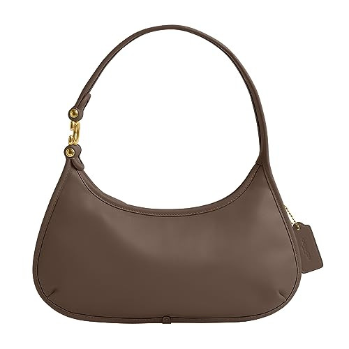 COACH Glovetanned Leather Eve Shoulder Bag, Dark Stone | Amazon (US)