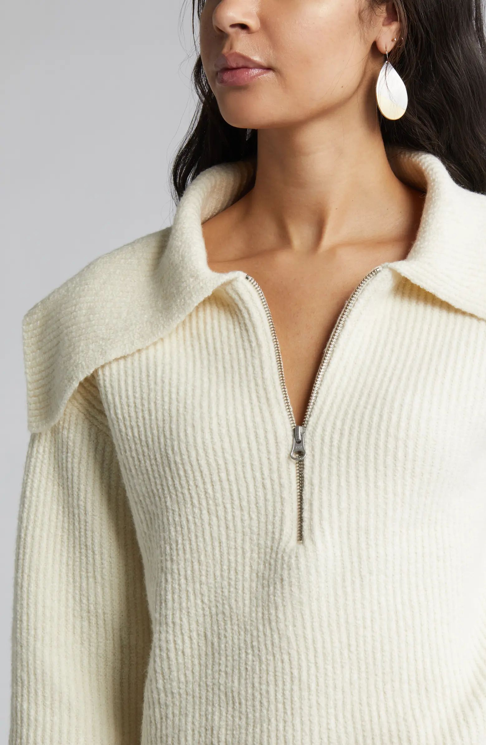 Open Edit Rib Half Zip Sweater | Nordstrom | Nordstrom