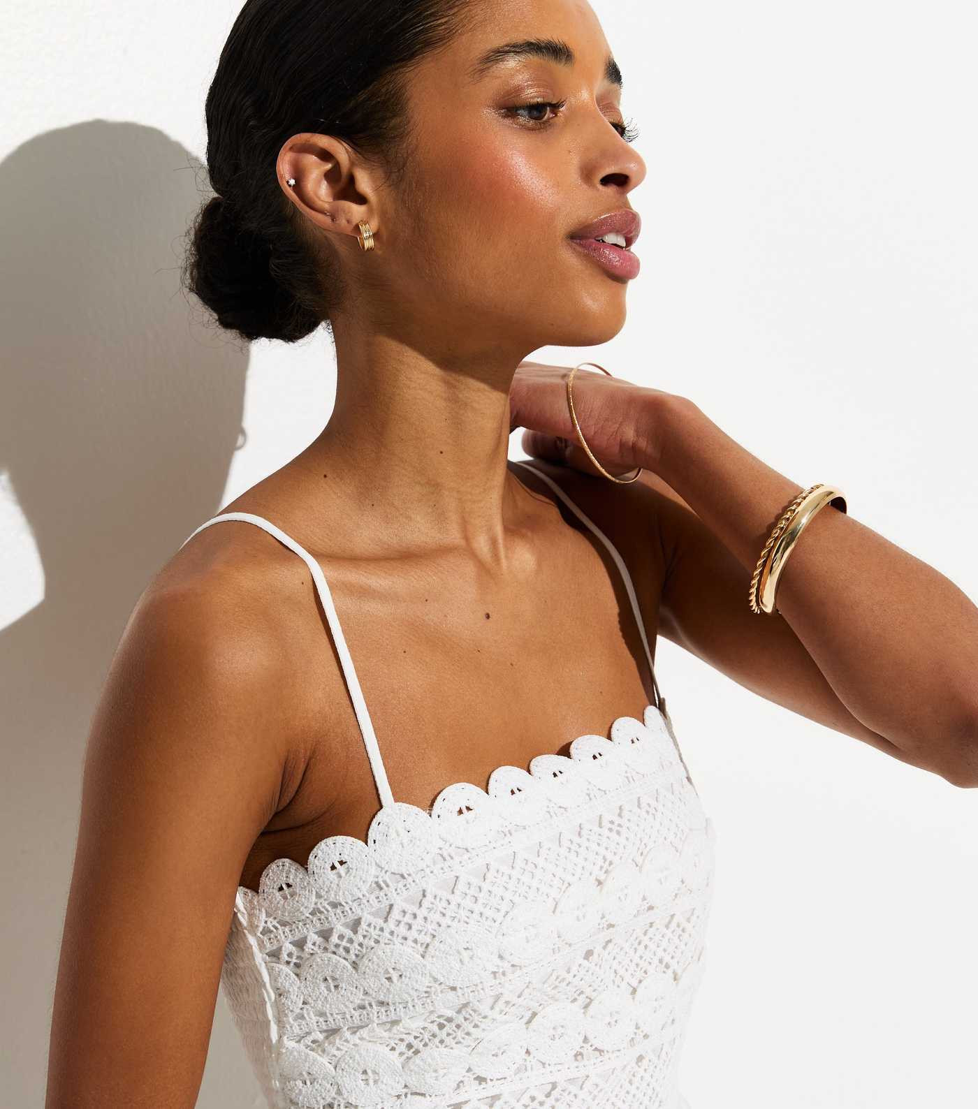 White Crochet Panel Beach Maxi Dress | New Look | New Look (UK)