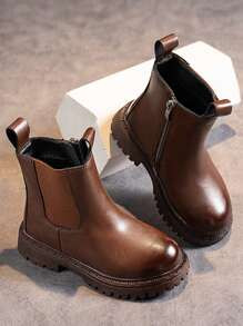 Fashionable Ombre Retro Outdoor Slip-On Chelsea Boots For Children | SHEIN