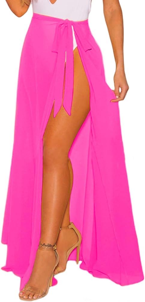 CARDYDONY Women's Swimsuit Cover Up Sarong Bikini Swimwear Beach Cover-Ups Wrap Skirt | Amazon (US)
