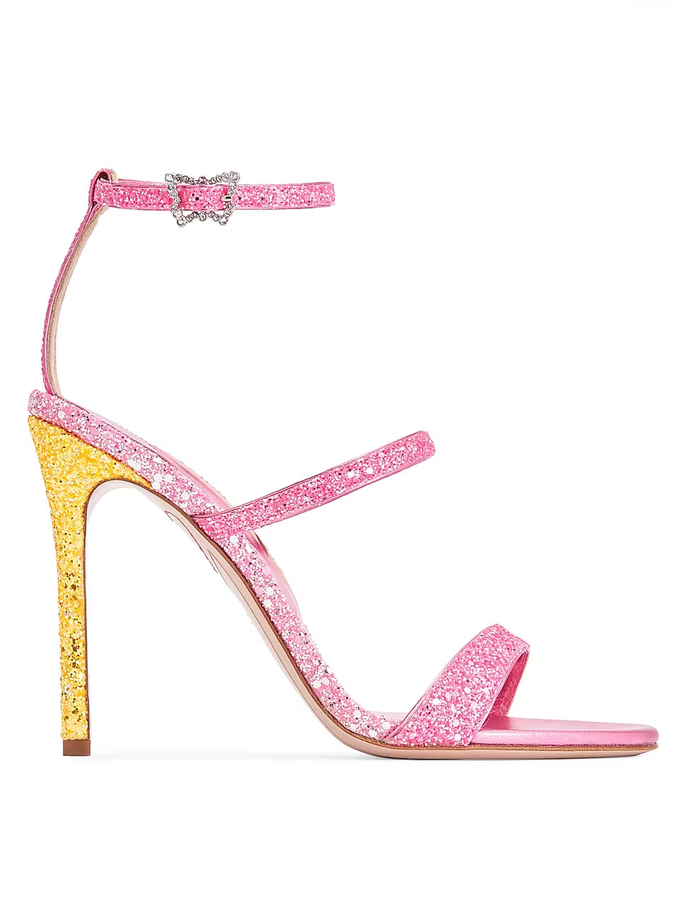 Rosalind Glittered Leather Sandals | Saks Fifth Avenue