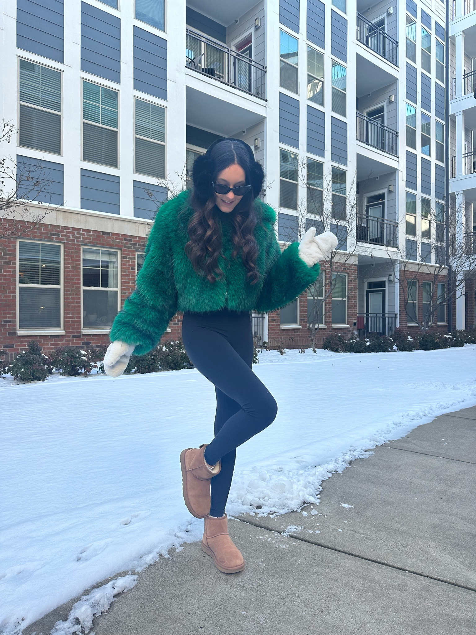 Winter fashion 
Cold weather outfits 

Amazon earmuffs 
Le Specs sunglasses
Azalea Wang coat
Lululemon align leggings (size 6 for me)
Lululemon mittens 
Ugg chestnut boots TTS 




#LTKSeasonal