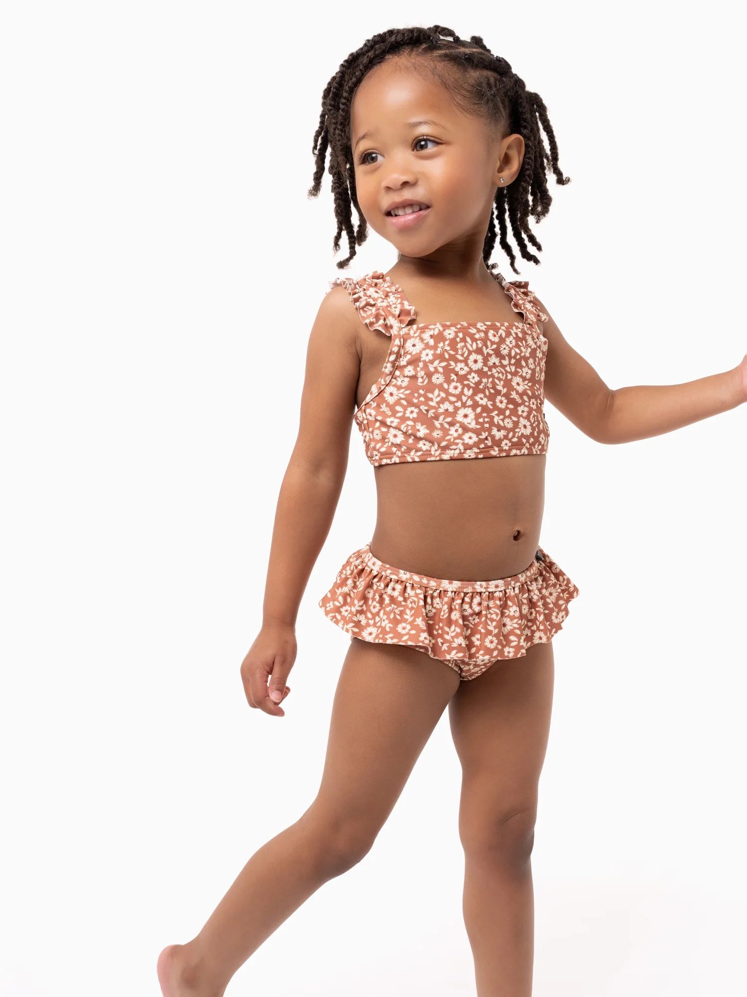 Modern Moments by Gerber Baby and Toddler Girl Ruffle Swimsuit, 12M-5T | Walmart (US)