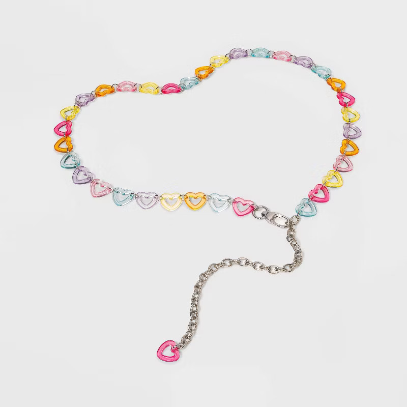 Women's Acrylic Heart Chain Belt - Wild Fable™ | Target