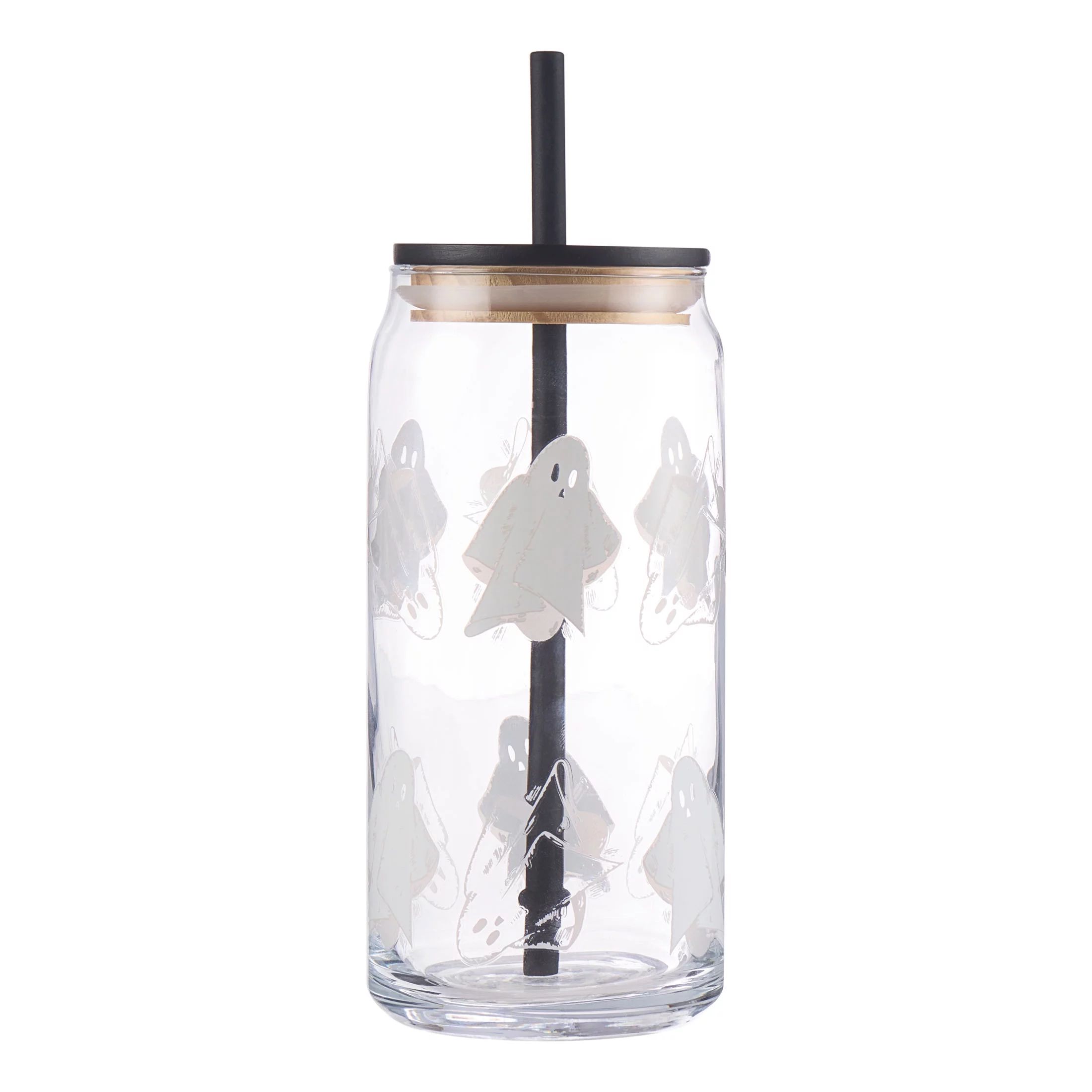 Way to Celebrate 20oz Color Changing Glass Ghost Sipper with Lid &  Silicone Straw | Walmart (US)