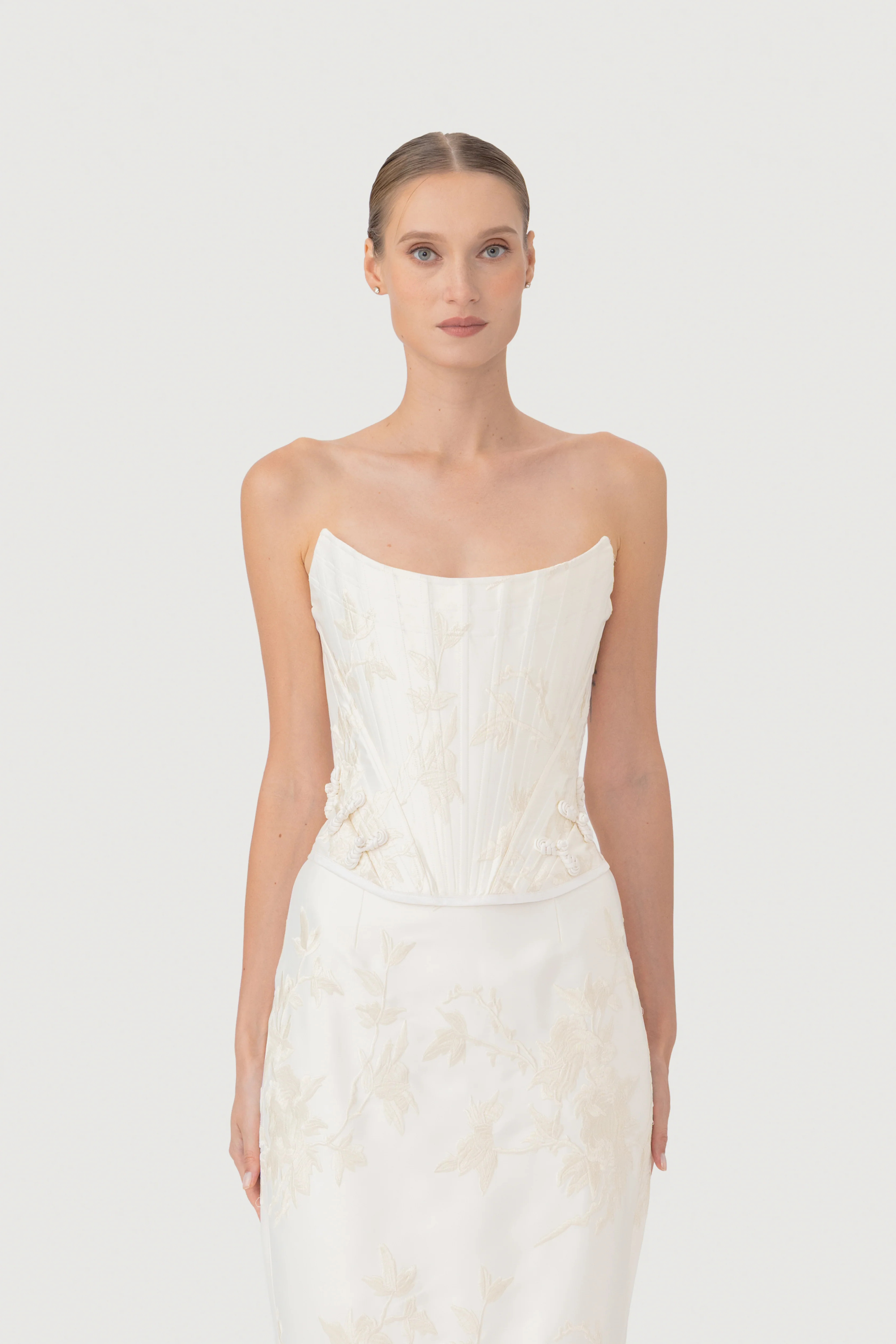 Sutton Embroidered Corset Top | Sau Lee