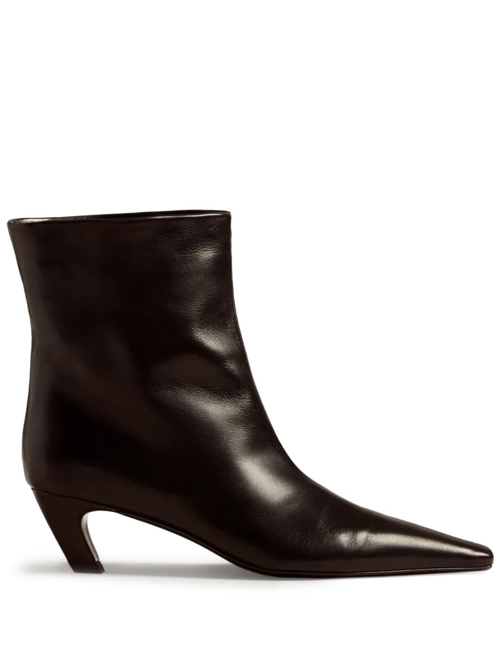 KHAITE The Arizona 50mm Leather Ankle Boots | Black | FARFETCH | Farfetch Global