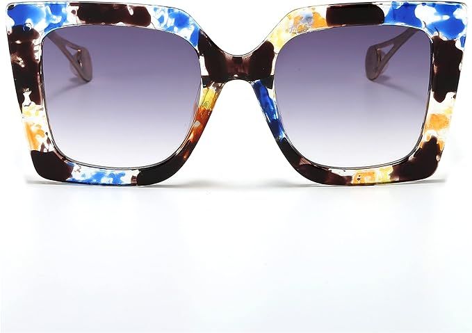 SUNBSR Fashion Oversized Square Sunglasses for Women Classic Big Frame Trendy Cute Cat Eye Style ... | Amazon (US)
