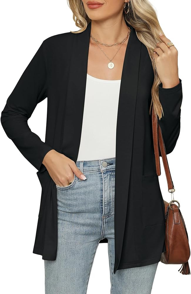 Micoson Long Sleeve Lightweight Thin 2025 Summer Cardigan for Women Casual Loose Fit Kimono Cover... | Amazon (US)