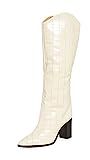 Amazon.com | SCHUTZ Women's Maryana Block Heels Knee High Boots, Military Green, Size 8.5 | Mid-C... | Amazon (US)