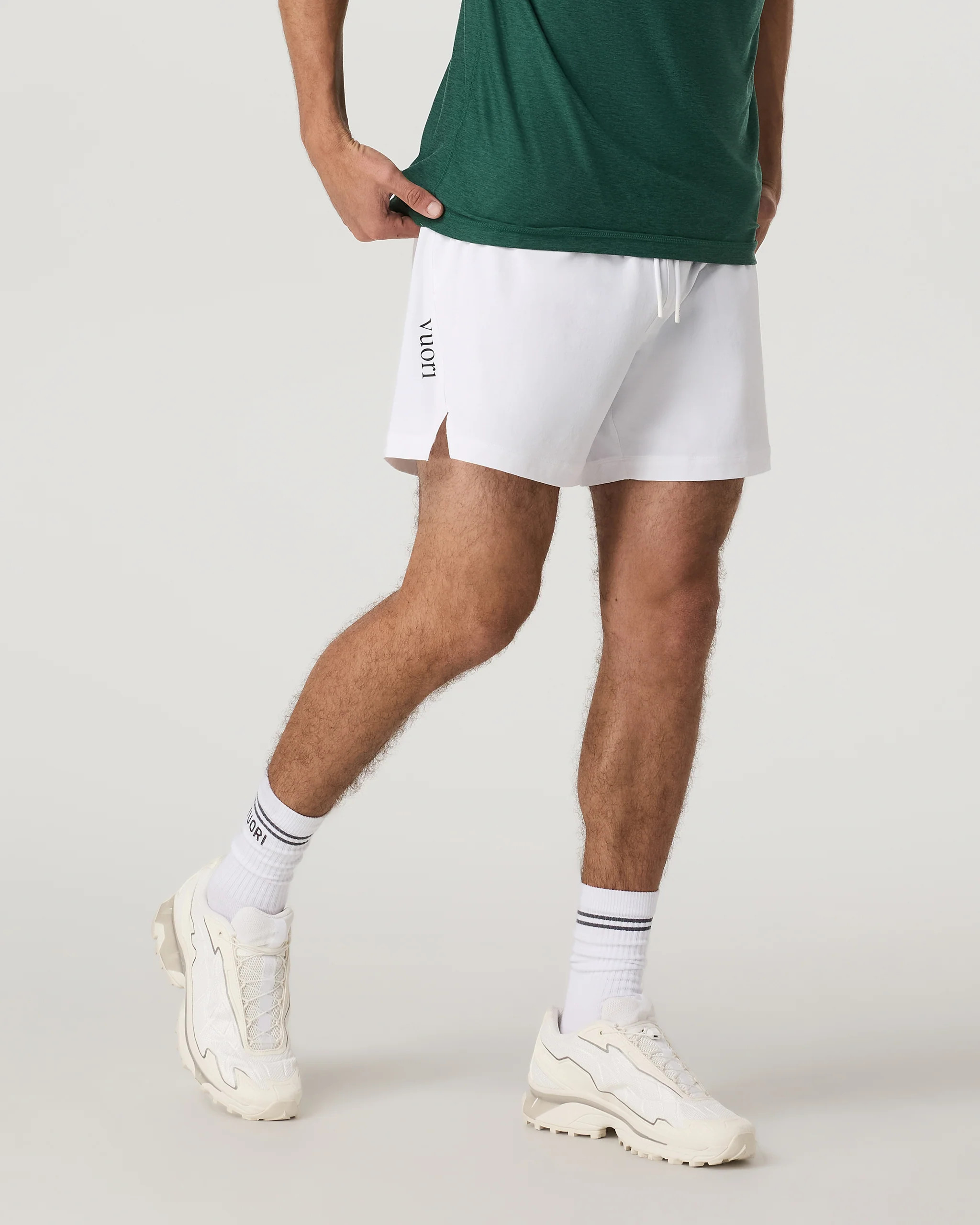 Crosscourt Short Unlined 5" \u2013 Men's White Tennis Shorts \u2013 Vuori | Vuori Clothing (US & Canada)