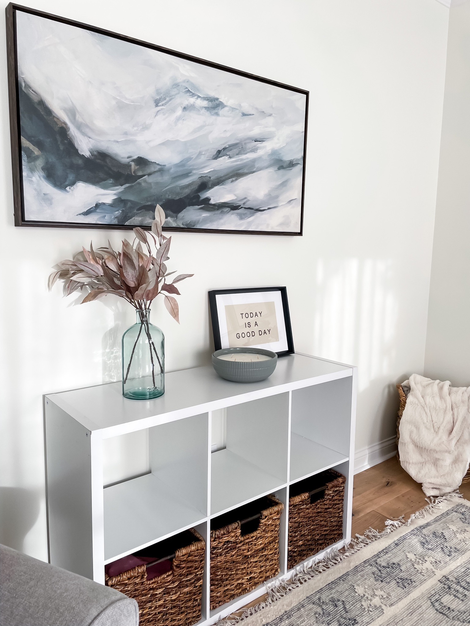 Home decor for study. Today is a good day art. Target art. Target furniture. Minimalistic home decor. Toy storage baskets 

#LTKfamily #LTKSeasonal #LTKhome