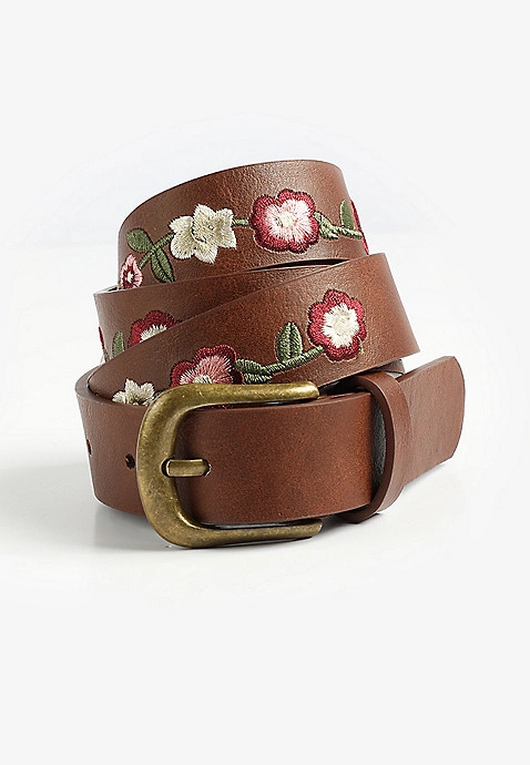 Floral Embroidered Belt | Maurices